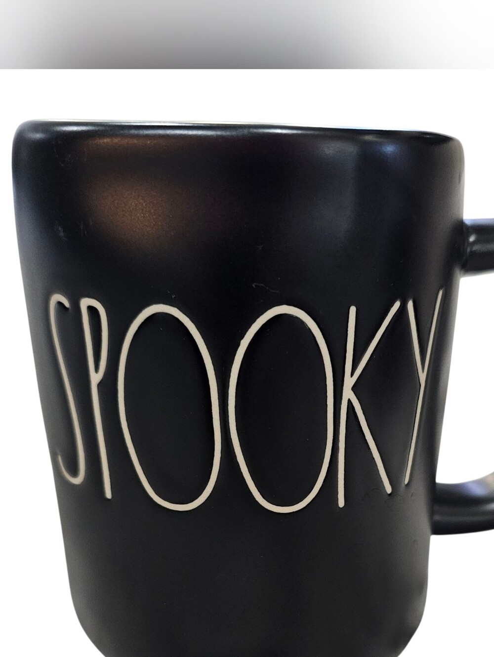 Rae Dunn Black Ceramic 'SPOOKY' Mug